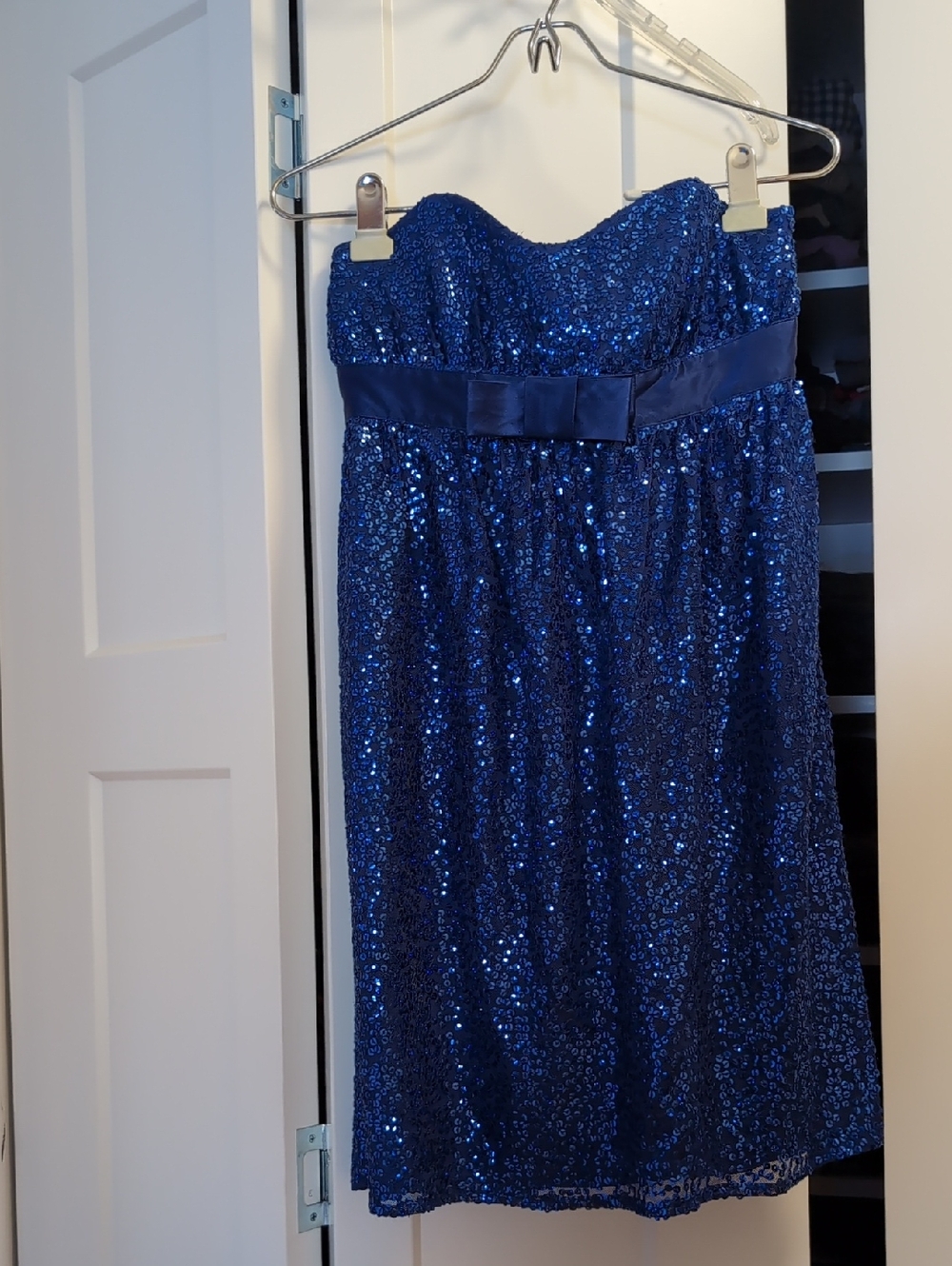 Betsey Johnson Blue Sequin Evening Dress size 4.